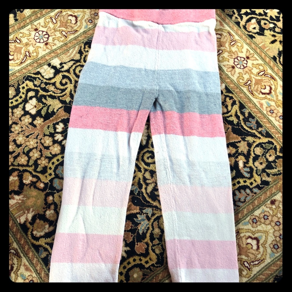 GAP pink striped leggings 5t